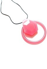 lovely small chewable necklace with hexagon slide